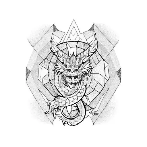 Ourobus Dragon With Tail