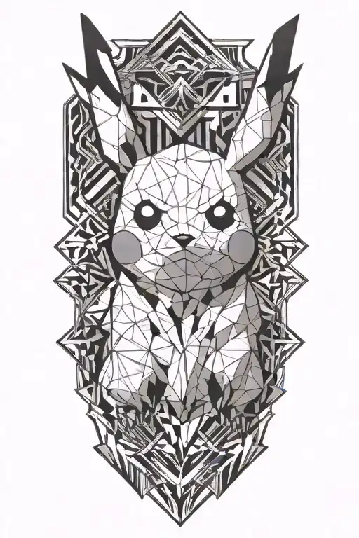 Geometric Design Of Pikachu