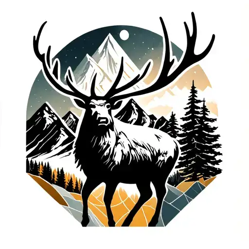 Mountains Nature Elk