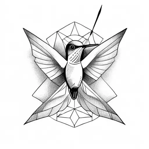 Hummingbird With Bat The Golden Ratio