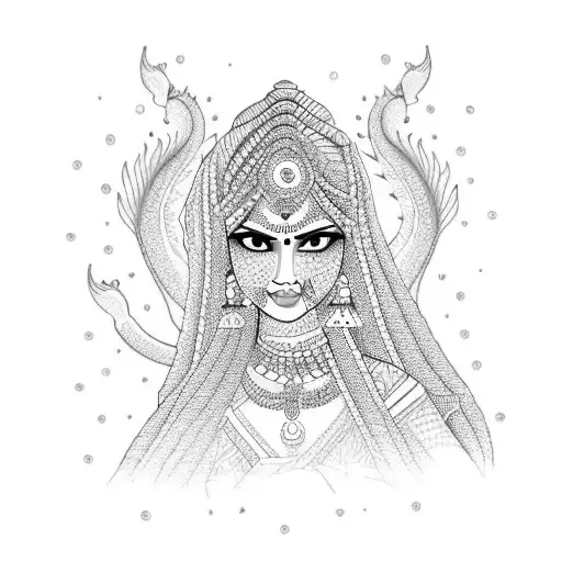 Indian Girl With Dragon