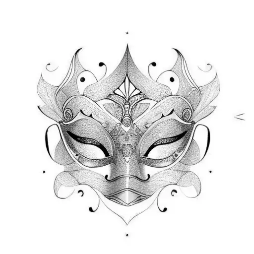 Three Beautiful Masquerade Mask Joint As One