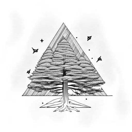 Cedar With Redwood Tree With Oak Tree