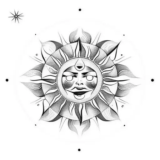 Chest Circle Sun With A Hole Inbetween