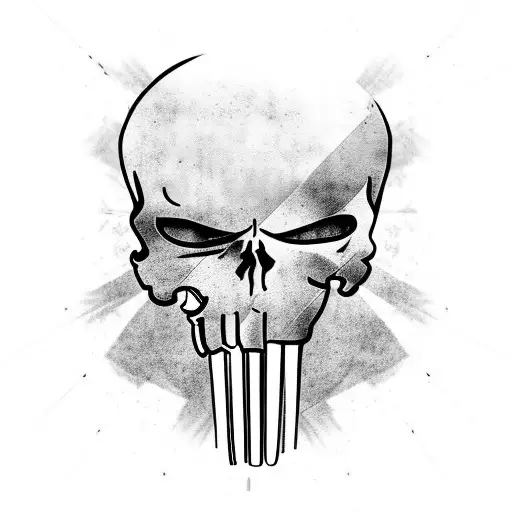 Punisher Skull And Flag