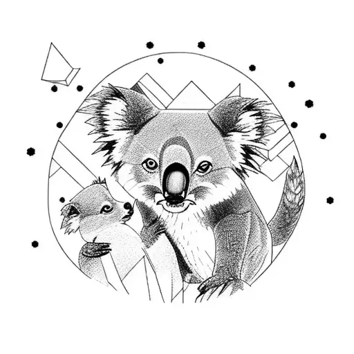 Koala And Fox On A Mountain