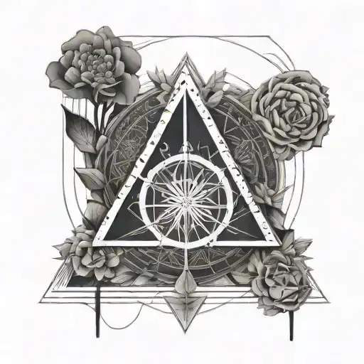Deathly Hallows Symbol With A More Prominent Symbol Of Immortality