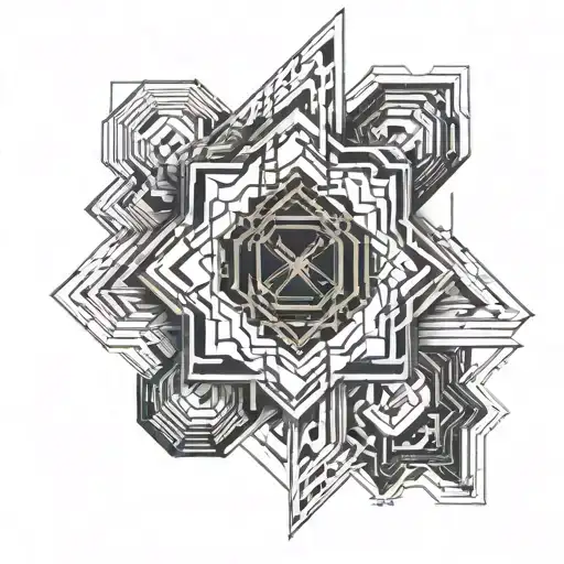 Geometric Background For Metal Band Sleeve