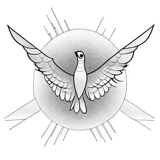 Vertical Bird Flying