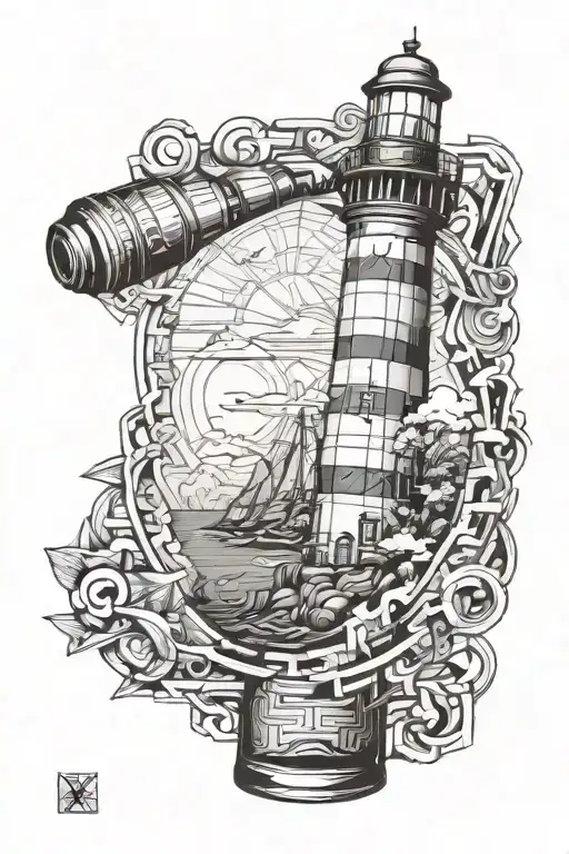 A Lighthouse From A Beer Bottle