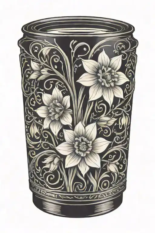 Conceptual Double Helix Daffodil Camera Lens Family Artist Paintbrush