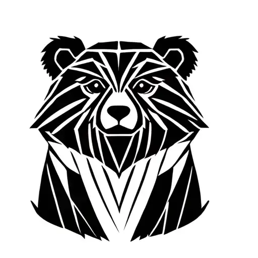 Simple Cartoon Bear Head