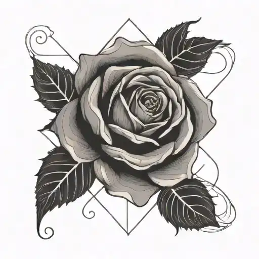 A Delicate Design Of A Rose Intertwined With A Quote From A Shakespearean Play