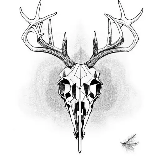 Deer Skull That Seems Like Surrealist To Show Strength