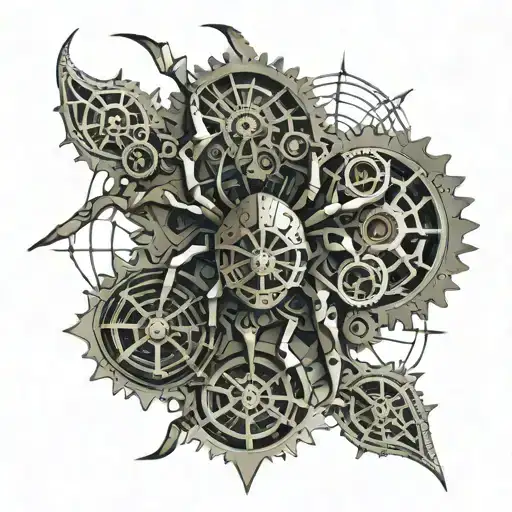 Steampunk Spider With Gears Incorporated