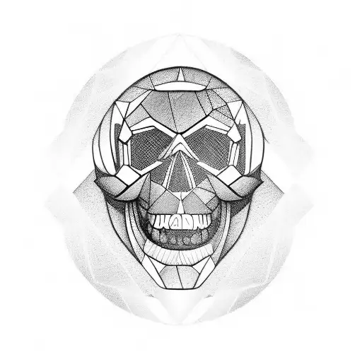 Football Player With A Skull Face