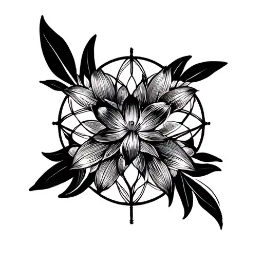 Lily Flower Tree Of Life