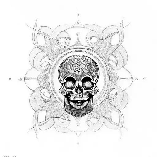 Art Nouveau Skull
