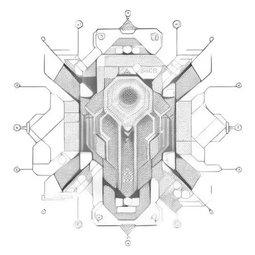 Circuitboard Cyberpunk Shapes