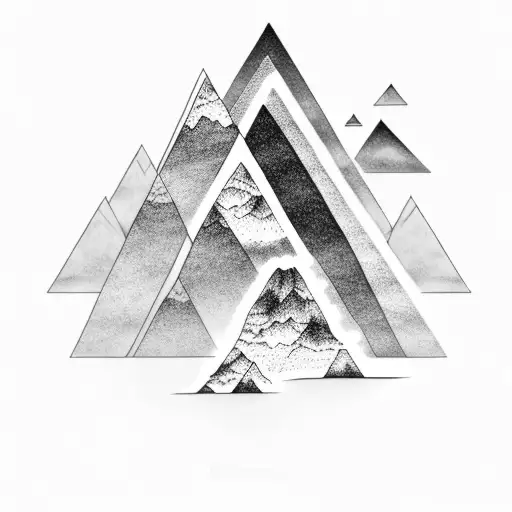 Cloudy Mountain Range