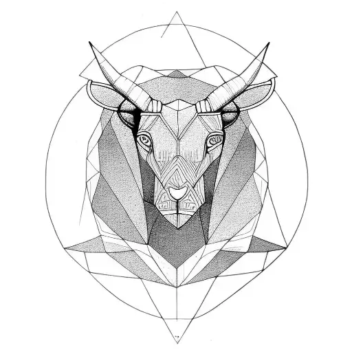 Geometric Fine Line Aries