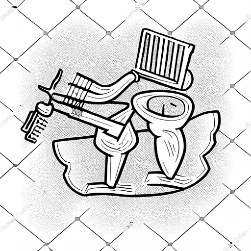 Barbershop Skeleton Colorful