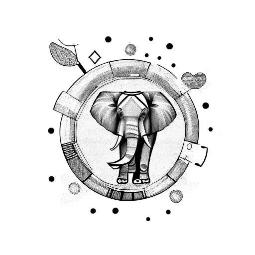 Drum Kit With Elephant