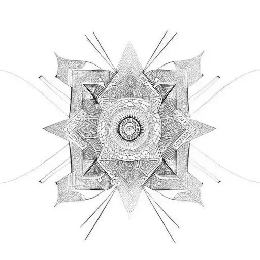 Art Deco Henna Day Smach