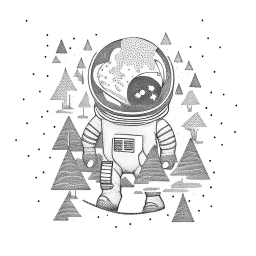 Astronaut In Forest