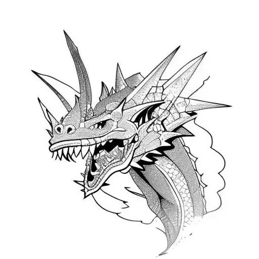 Agressive Dragon Black In Profile