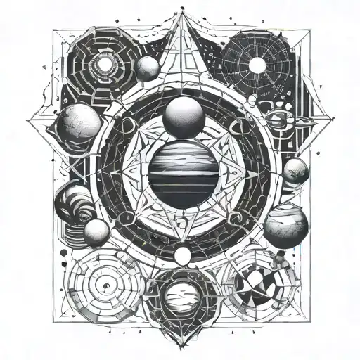 Geometric Intricate Solar System Planets