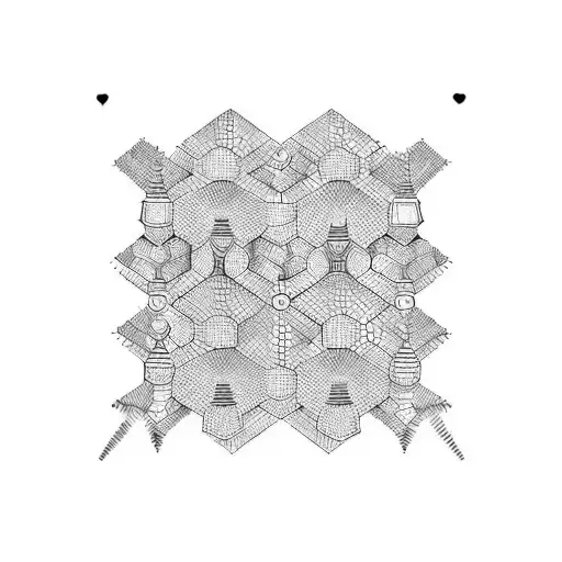 Honeycomb With Odd Combs Coloured Black