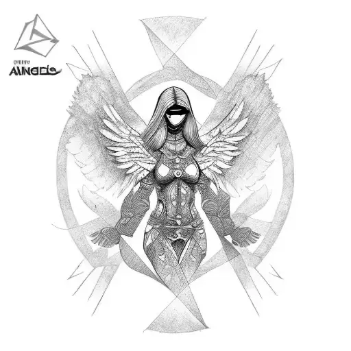Angel Alado Con Atuendo De Ninja