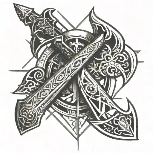 Axe And Sword Full Sleeve