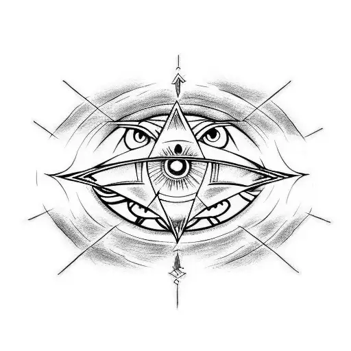 Itachi Eyes With Sharangen And Illumanat And Crowsin Triangle