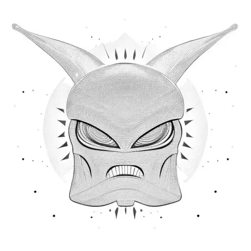 Alien Head With Sequin Eyes