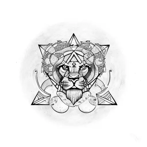 Leo And Sagitarius With A Person Eye