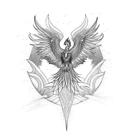 A Phoenix Rising From The Ashes Symbolizing Relentlessness And Ambition
