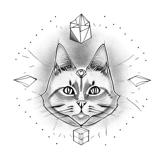 Cat That Is In A State Of Both Being Alive And Dead Simultaneously While Crawling Out Of A Box