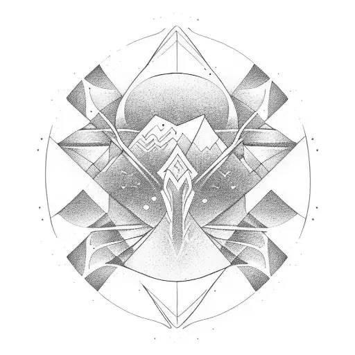 Single Line Tattoo With Wave