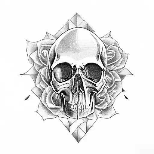 Skull With Word Gee In Impact Gothic Font