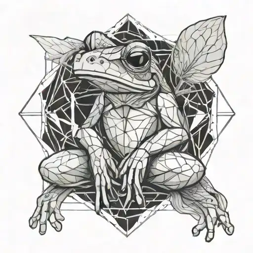 Frog Rose Angel Sitting Together