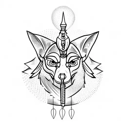 Anubis Holding The Balance With A Heart A Feather