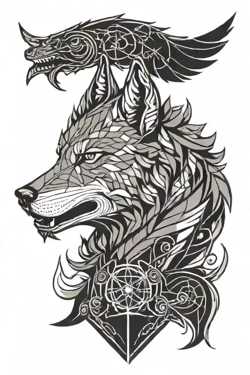 Mythology And Fenrir Viking Norse Wolf
