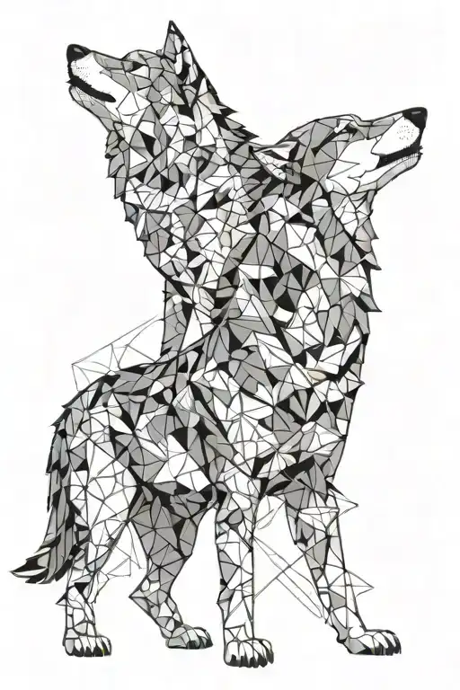 Wolf Standing Side By Side