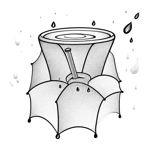 Coffee Cup Umbrella Rain