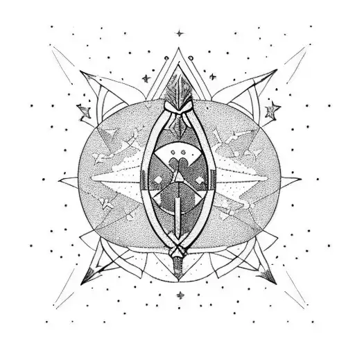 A Wine Glass Filled With Constellations Of Sagittarius