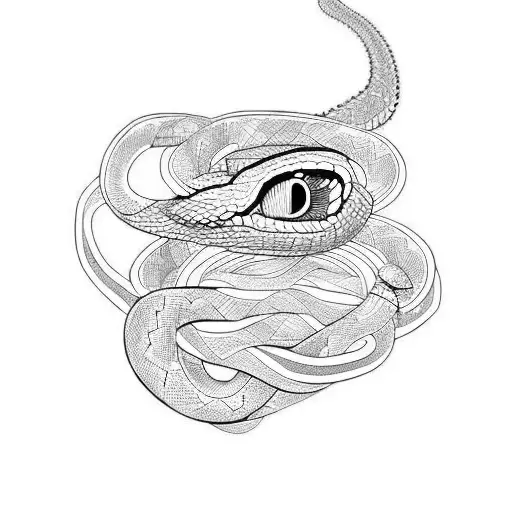 Snake Coiling From Collar Bone Onto Arm