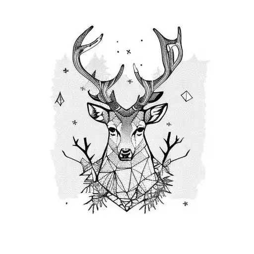 A Stag With Trees In The Background