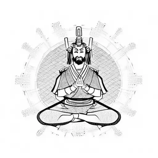 A Samurai Meditating